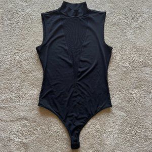 Bebe Black Mesh Bodysuit - Size Medium